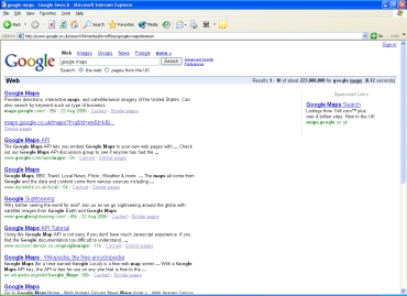 Google Maps SERP