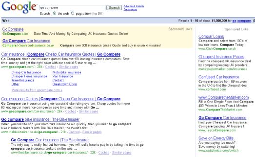 go compare serp