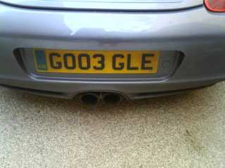 Google number plate Google number plate