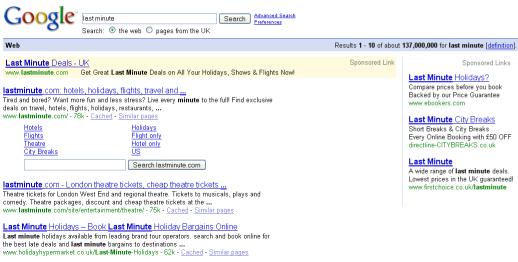 last minute serp