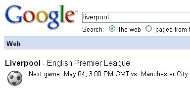 liverpool onebox result